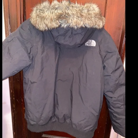 TNF The North Face Gotham Down Coat Dryvent EUC Gray with removable fur collar - Picture 6 of 7
